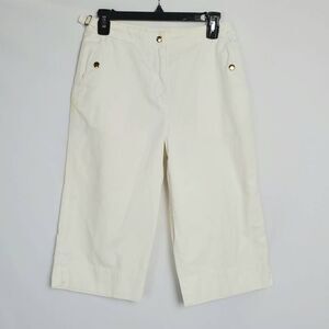 Talbots Size 6 White Capri Pants